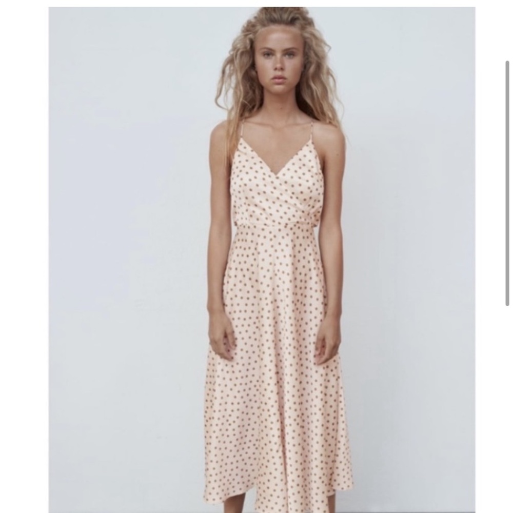 Zara Cream Sleeveless Plunge Sundress
